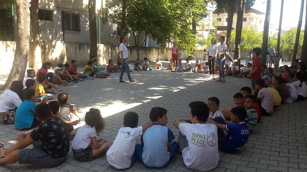Peace school courtyard games
